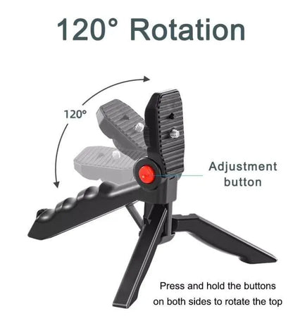 AY-49 Vlogger Kit with Mic Light Tripod Remote Black