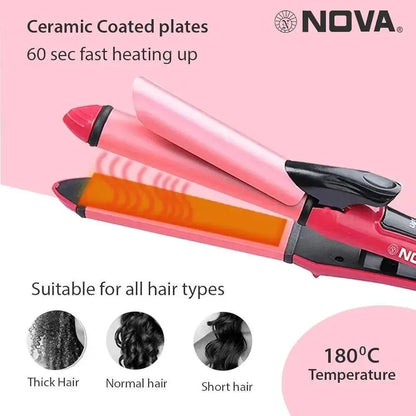 Nova Hair Straightener Pink Rechargeable