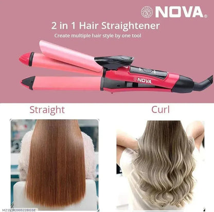 Nova Hair Straightener Pink Rechargeable